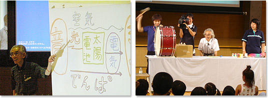 前往大阪府辖内的聋哑学校的“上门传授科学课程”