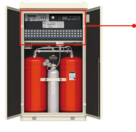 Control section of the packaged automatic fire extinguishing equipment “SPRINEX”