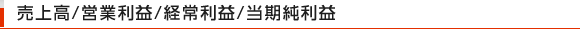 売上高/経常利益/当期純利益