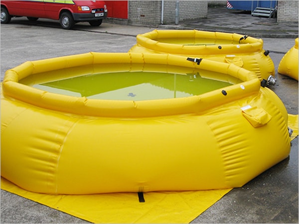 Stand-alone simple water storage "Inflatable Reservoir"